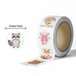 autocollants animaux dessin animé positifs phrases brillant bon travail heureux meilleure carte opaques adhésifs