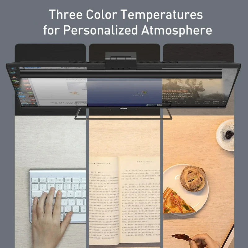 lampe écran led usb moderne sans ombre clip noir reading light