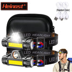 lampe frontale led rechargeable usb noir camping pêche étanche haute luminosité 180deg