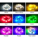 Guirlande lumineuse LED fil cuivre 12V multicolore 5M 10M 50 100 LEDs moderne