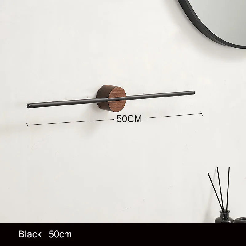 porte serviettes mural moderne acier inoxydable finition brossée noir bois texture naturelle serviette tissu