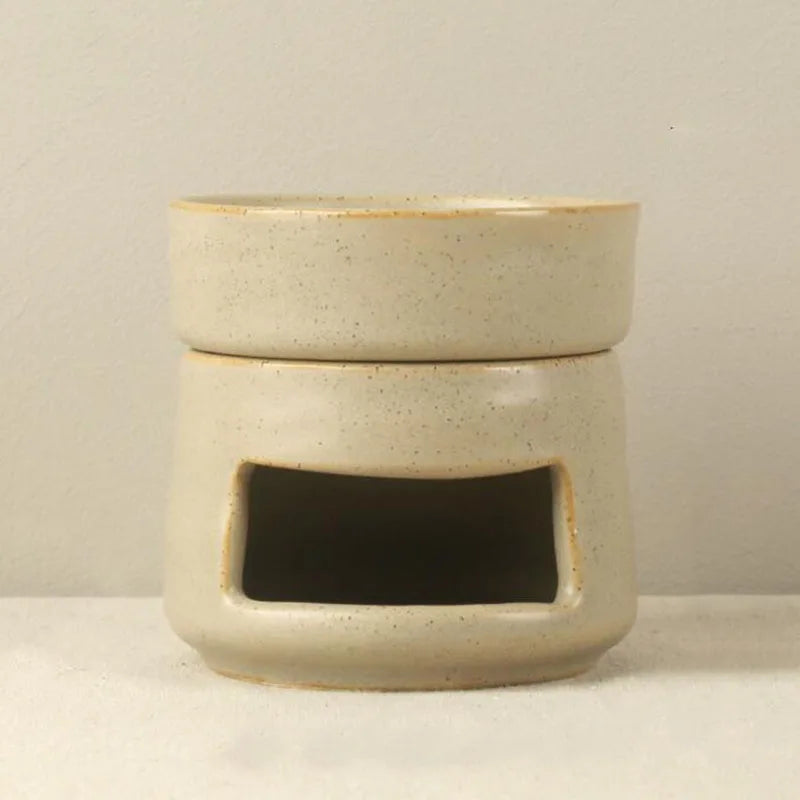 bougeoir céramique moderne orange rouge beige gris blanc noir apaisant salon décoration intérieure
