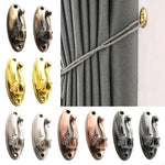 boucles rideau floral bronze doré argenté cuivre classiques pack deux boucles