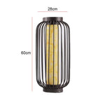 lanterne moderne éclairage extérieur led ip65 noir jaune clair texture marbrée minimalisteflux lumineux faible
