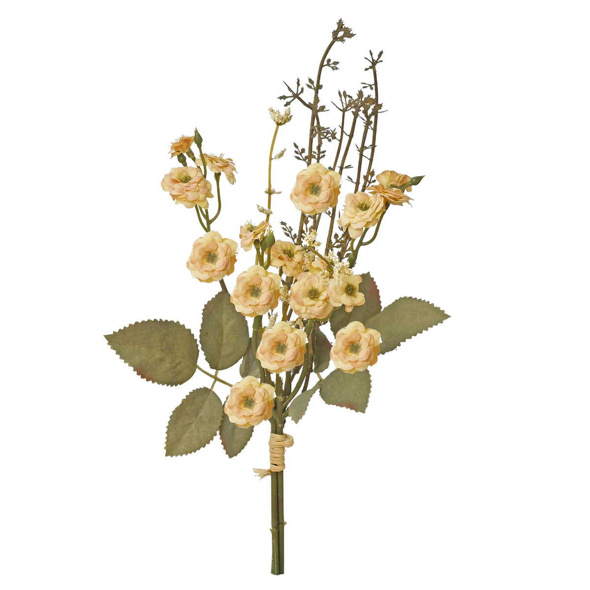 bouquet artificiel pivoine minimaliste fleurs soies blanc beige vert vase intérieur mariage decoration