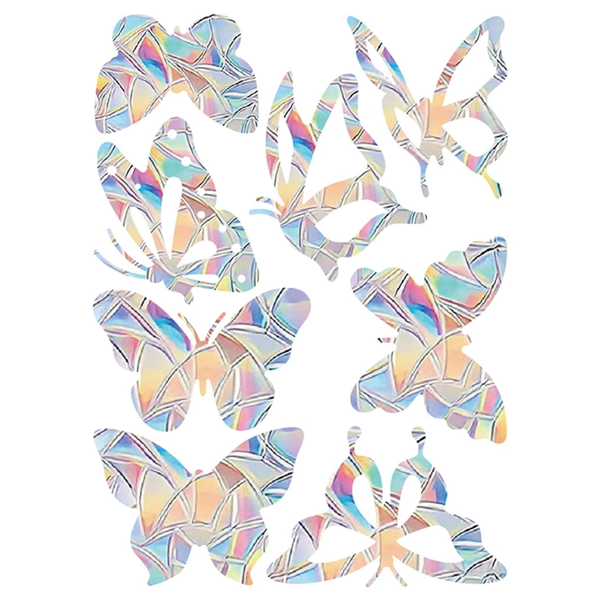 sticker decoratif multicolore geometrique moderne adhesif coeurs papillons champignons feuilles lune echangable fenetre maison
