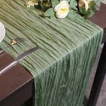 nappe plissée vert olive élégante table noël fête semi transparent