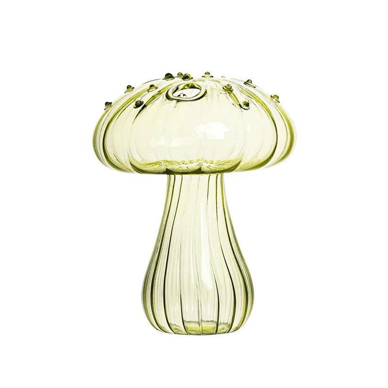 vase moderne verre coloré rayures vertes rouges jaunes dorés décoration