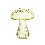 vase moderne verre coloré rayures vertes rouges jaunes dorés décoration