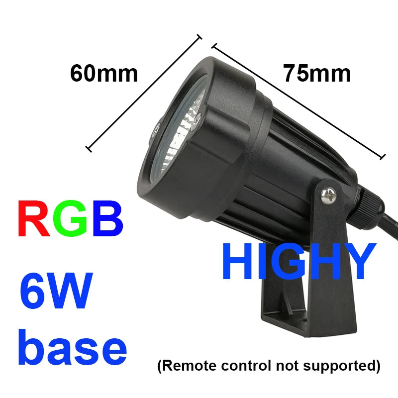 projecteur solaire led rgb ip65 moderne piquet cable noir abs