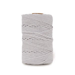 fil macramé coton texturé blanc noir gris bleu rose rouge vert jaune violet artisanal