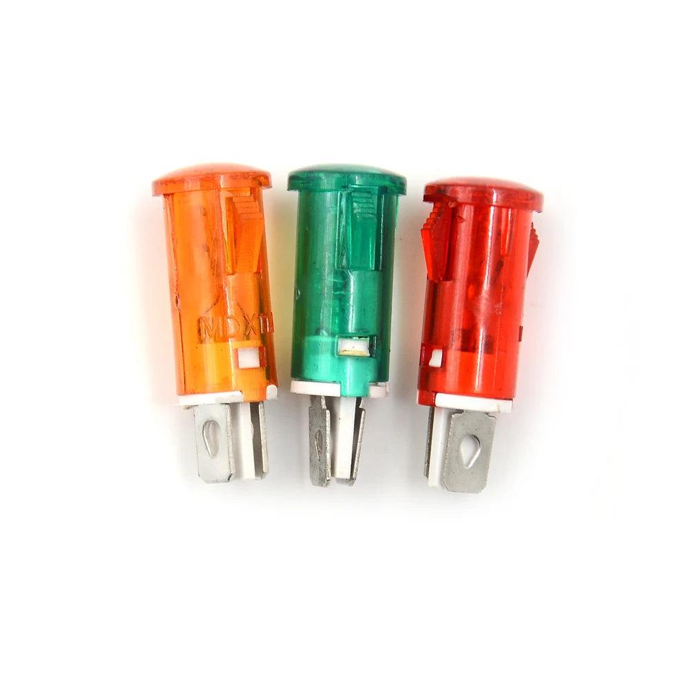 interrupteurs couleur orange vert rouge transparent modernes fixations lumière signalisation