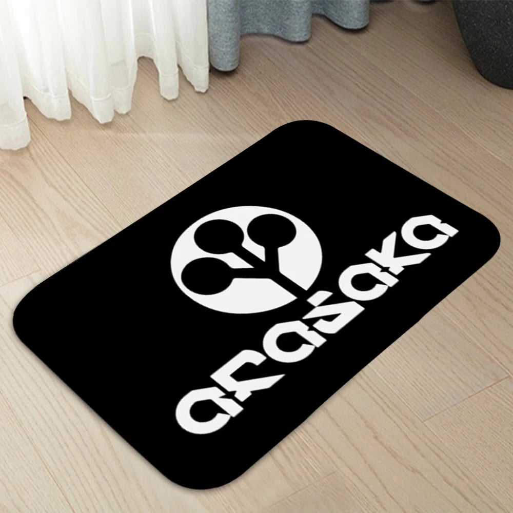 tapis moderne arasaka corporation noir rouge blanc balles tennis fleurs salon