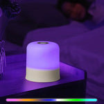 lampe table led tactile 16 couleurs rechargeable intensité variable lampe ambiance portable moderne blanc
