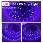 ruban led uv bleu points lumineux adhésif moderne décoration chambre fête 60leds 50000heures
