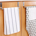 porte serviettes mural acier inoxydable argenté bleu marine gris clair moderne minimaliste clips métal