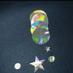 guirlande holographique festives lunes étoiles cercles arc ciel brillantes anniversaire mariage fêtes