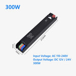alimentation led 12v 24v 60w 100w 200w 300w 400w noir transformateur d'éclairage safe moderne