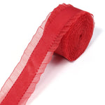 ruban satin rouge rose beige bleu vert noir gris classique rayures frangées yards