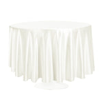 nappe table ronde satin blanc noir unie moderne opaquer 145cm 180cm 200cm 228cm