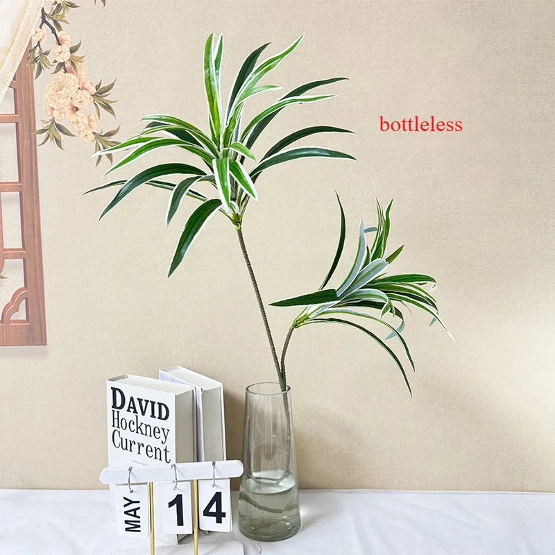 plantes artificielles vertes feuilles fines décoration intérieure moderne branchies striées minimalistes