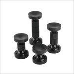 Boutons manchette modernes vis réglables noir blanc texture denture