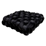 coussin mousse mémoire forme anti décubitus polyester coton rectangulaire blanc motif boules moderne adhesive