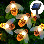 guirlande lumineuse noël blanc chaud boules abeilles fleurs moderne étanche led solaire