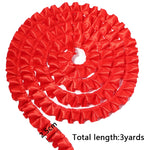 ruban plissé polyester noir rose blanc rouge vert bleu violet décoratif 2.5cm 3yards