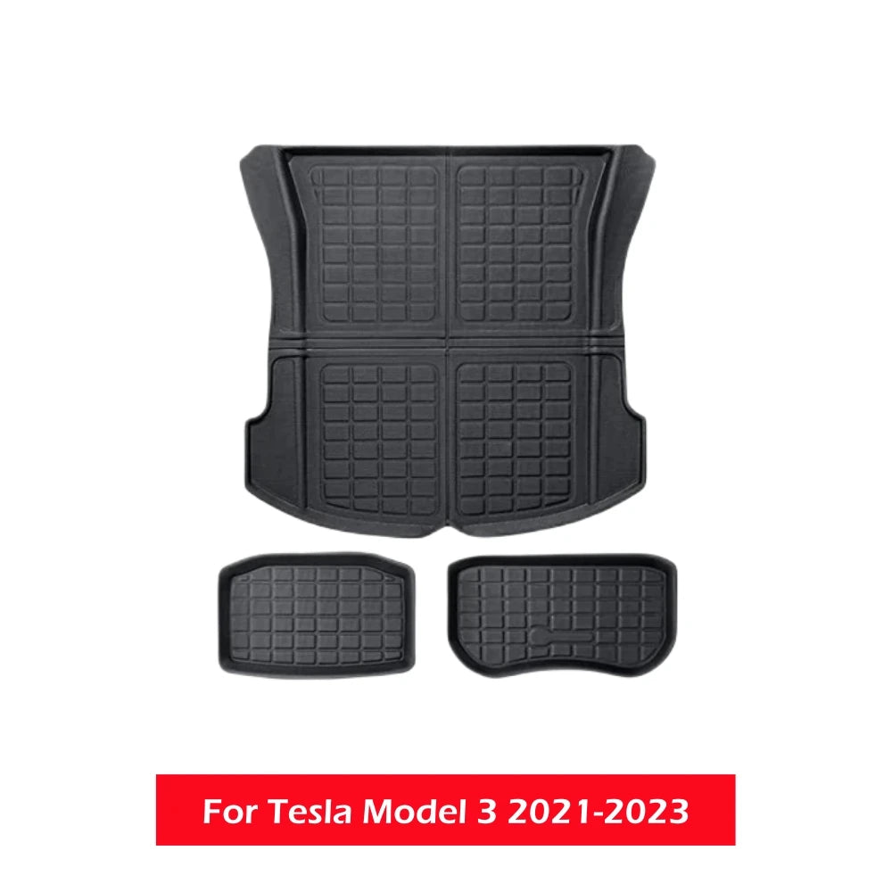 tapis sol 3d luxueux noir moderne tesla 2017 2024 tissé étanche