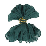 serviettes plissées modernes élégantes couleurs variées ruban doré coton fin 50cm 50cm décoration événementiel