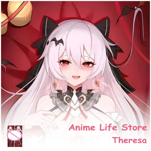 housse dakimakura anime honkai star rail theresa taie oreiller longue double face coton doux
