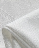 rideau blanc semi transparent motif floral moderne anneaux métalliques fenêtre salon chambre