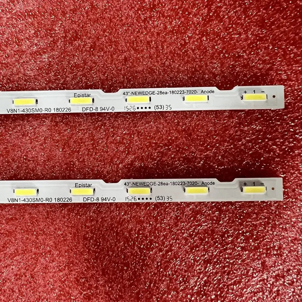 bande led blanc jaune moderne téléviseur 43ru 43nu rétro éclairage led fixations connecteurs