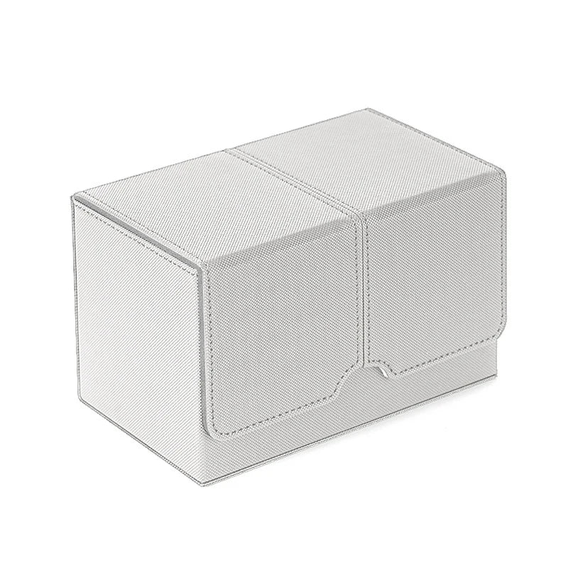 boîte rangement cartes jeu noir rouge texture tissée moderne zippée TOPSON