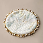 coasters brodés fleurs blanches coton opaques diverses couleurs traditionnels table