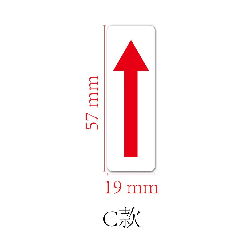 autocollants adhésifs flèches rouge blanc graphiques direction 9cm pvc avertissement