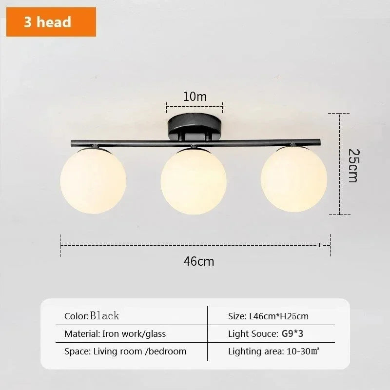 lampe moderne or blanc sphères translucides 90 260V 249 2000 flux lumineux