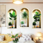 décoration murale 3d arc ciel plantes fleurs imitation pierre moderne bohème 30x60cm 40x80cm