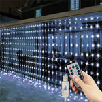 rideau lumineux led multicolore moderne 300 leds 3x3m télécommande usb