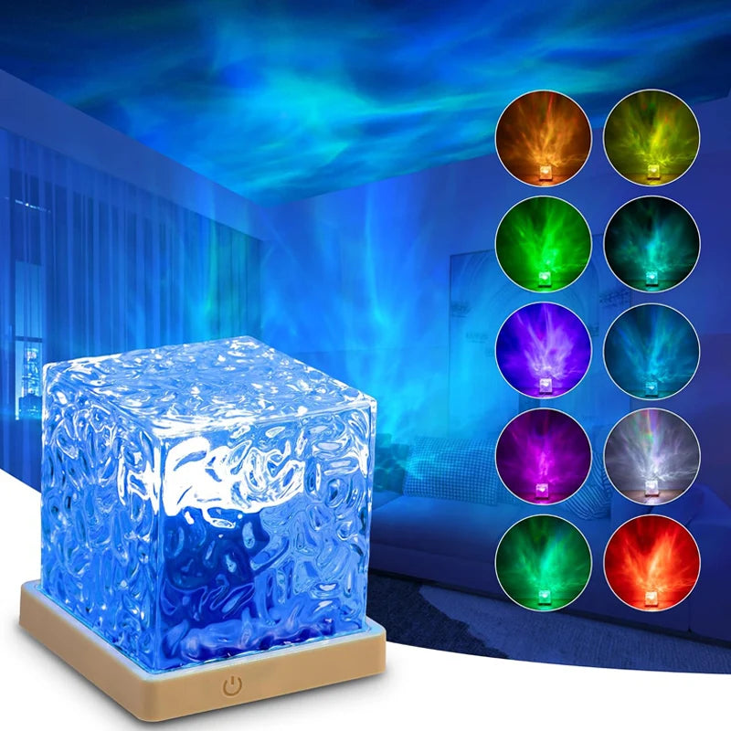veilleuse led ambiance 16 couleurs télécommande moderne décoration intérieure nuit relaxante