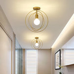 lampe moderne or structure métallique géométrique éclairage quotidien chambre cuisine salle manger entree