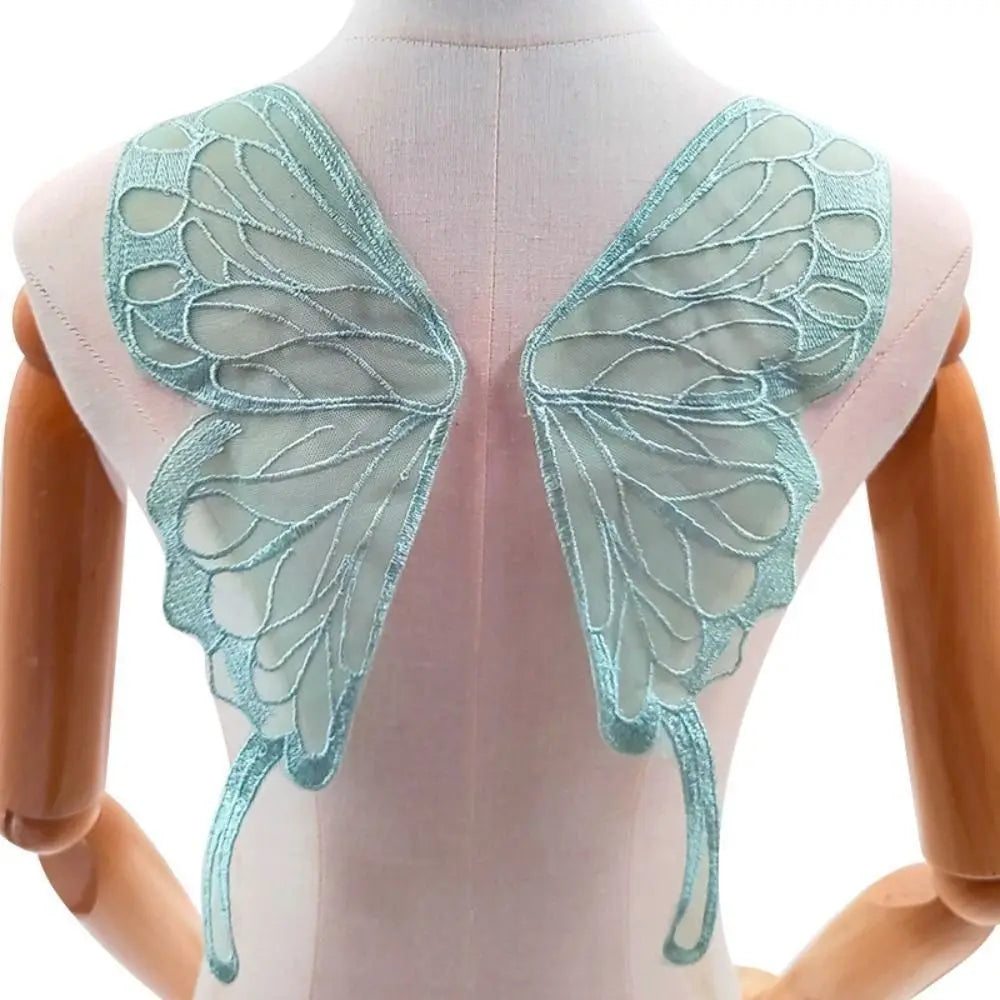 Ailes papillon violet noir bleu rose vert marron adhésif fantaisie déguisement polyester