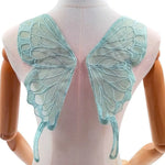 Ailes papillon violet noir bleu rose vert marron adhésif fantaisie déguisement polyester