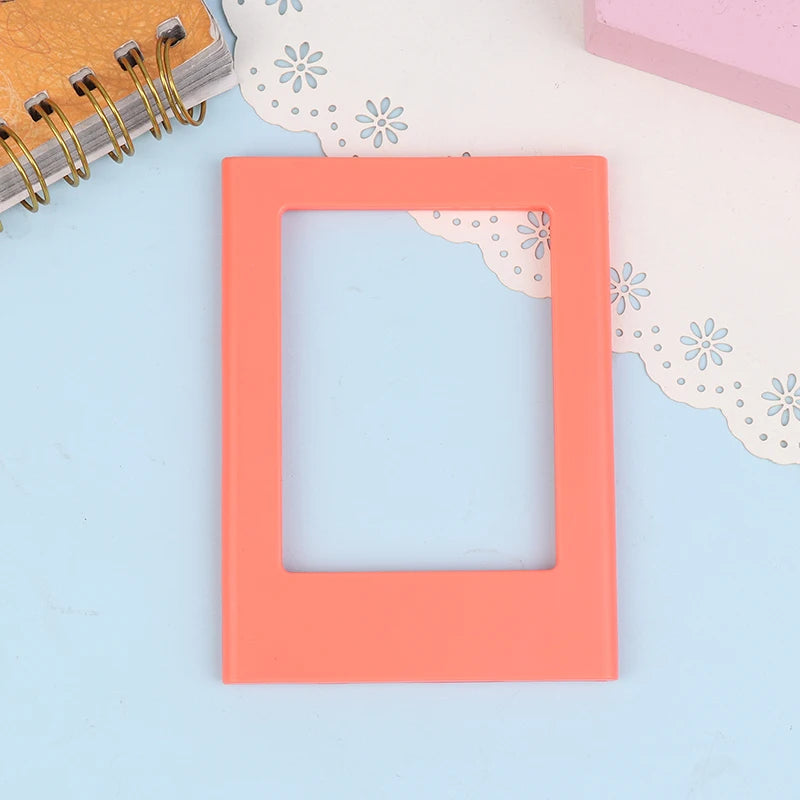 cadres photo magnétiques réfrigérateur couleurs transparentes minimaliste rose bleu orange violet jaune