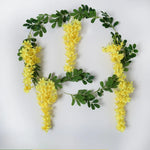 guirlande fleurs artificielles violettes blanches oranges rouges bleues classiques intérieur décoration romantique soie 1.8m