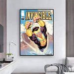 affiche invincible comics multicolore personnages dynamique moderne cadre fácil appliquer decoration