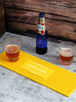tapis bar personnalisable résine texturée noir moderne sous verre maison barman cadeau adulte