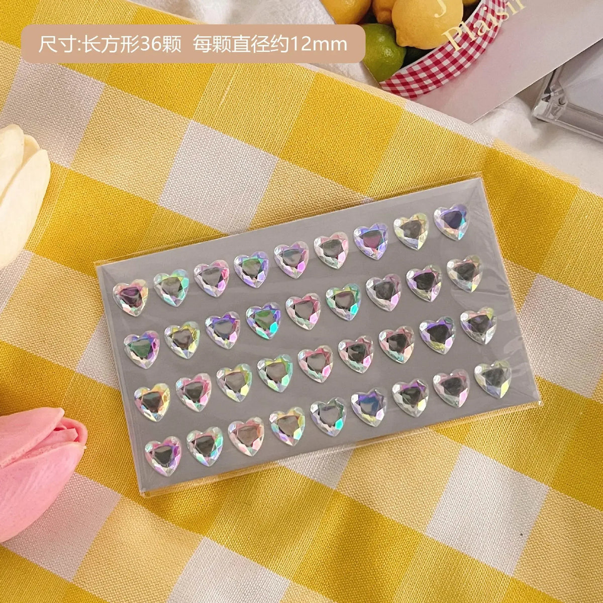 sticker 3d cœur transparent brillant moderne décoratif adhésif scrapbooking étudiant fournitures art