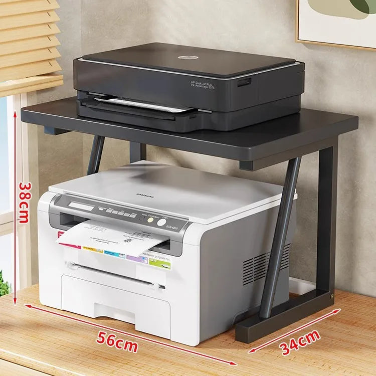 table bois naturel moderne pieds métal lisse noir industrielle trois couches